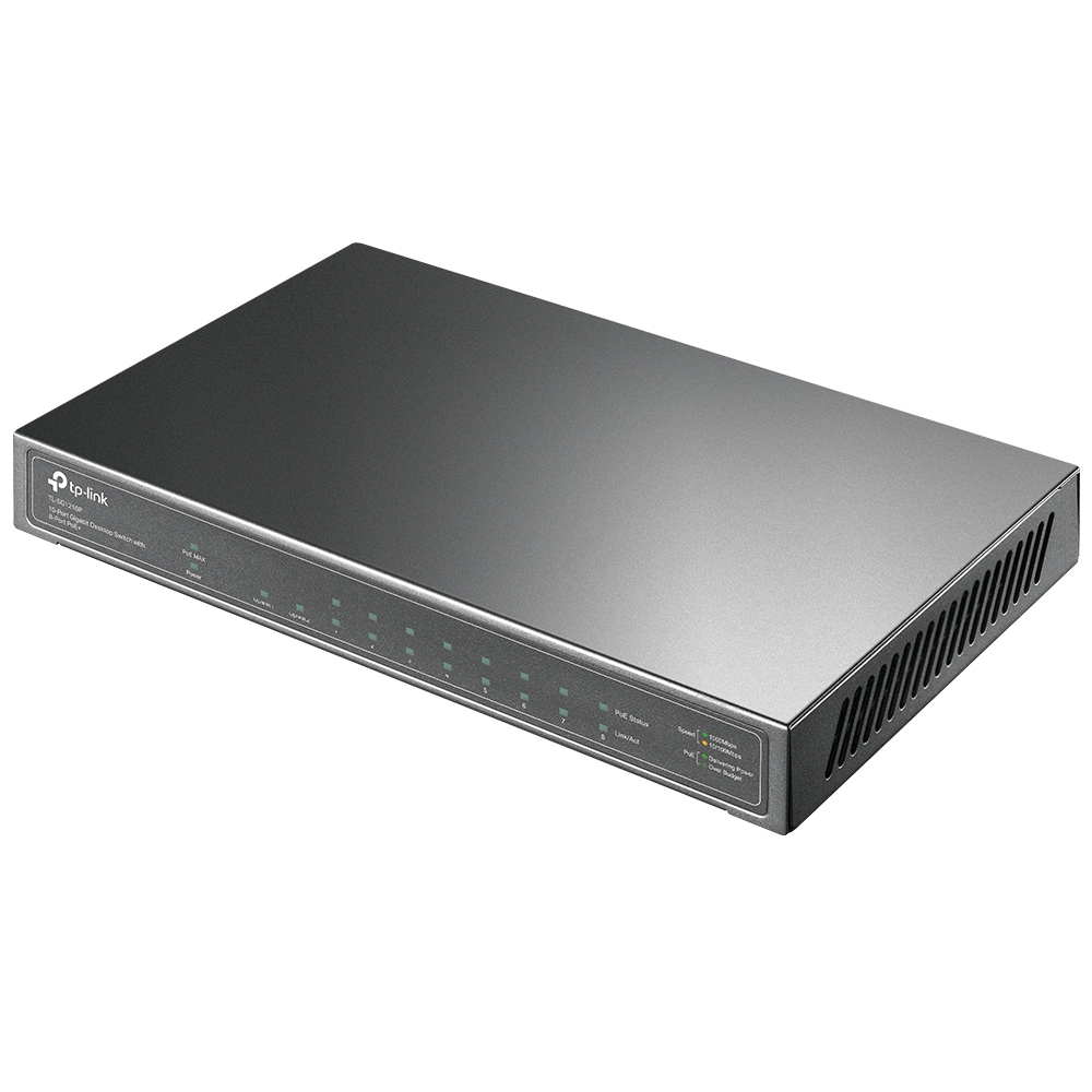 TP-Link TL-SG1210P switch No administrado Gigabit Ethernet (10/100/1000) Energ�a sobre Ethernet (PoE) Gris