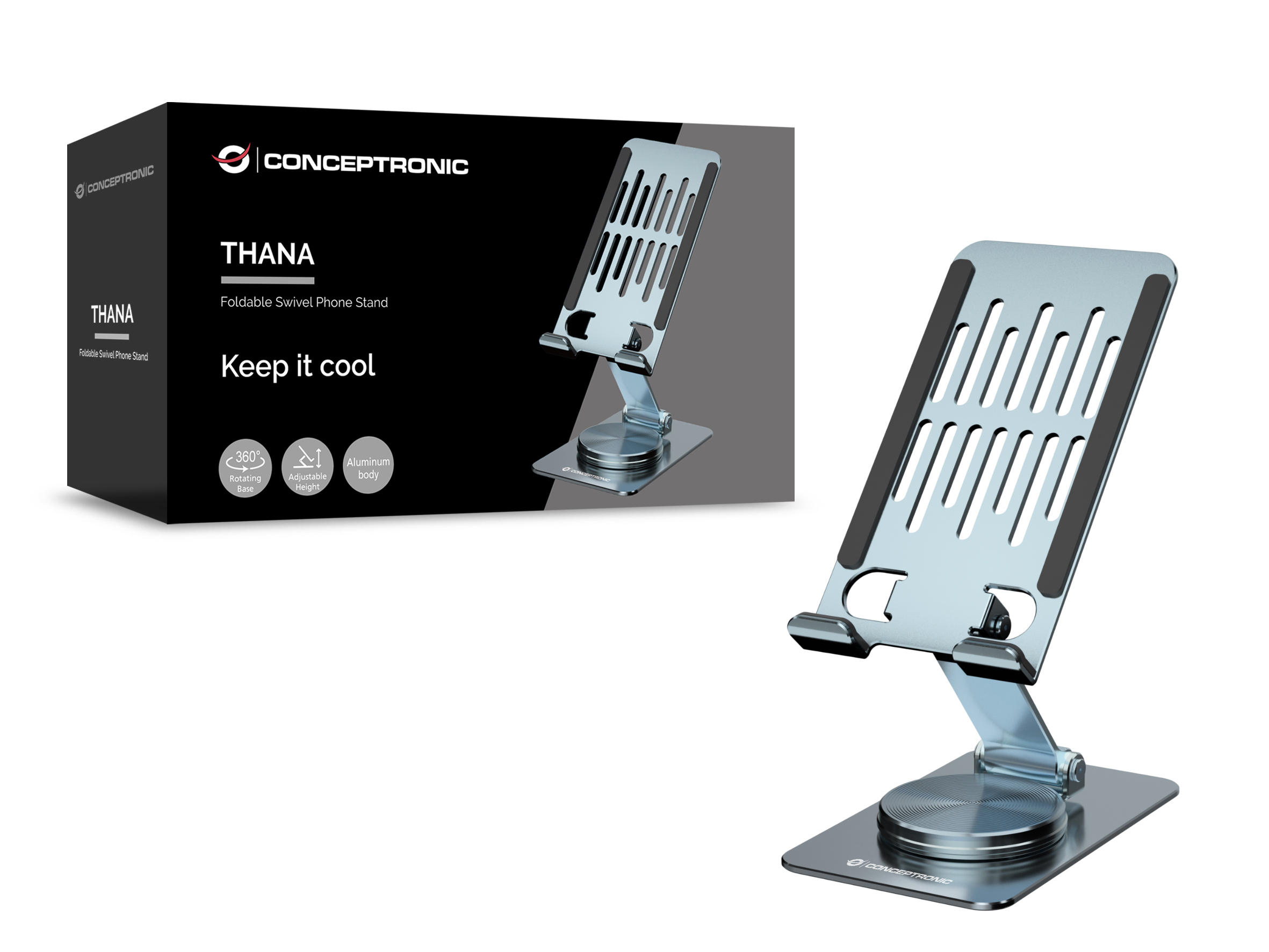 Conceptronic THANA08G support Support passif Mobile/smartphone Argent