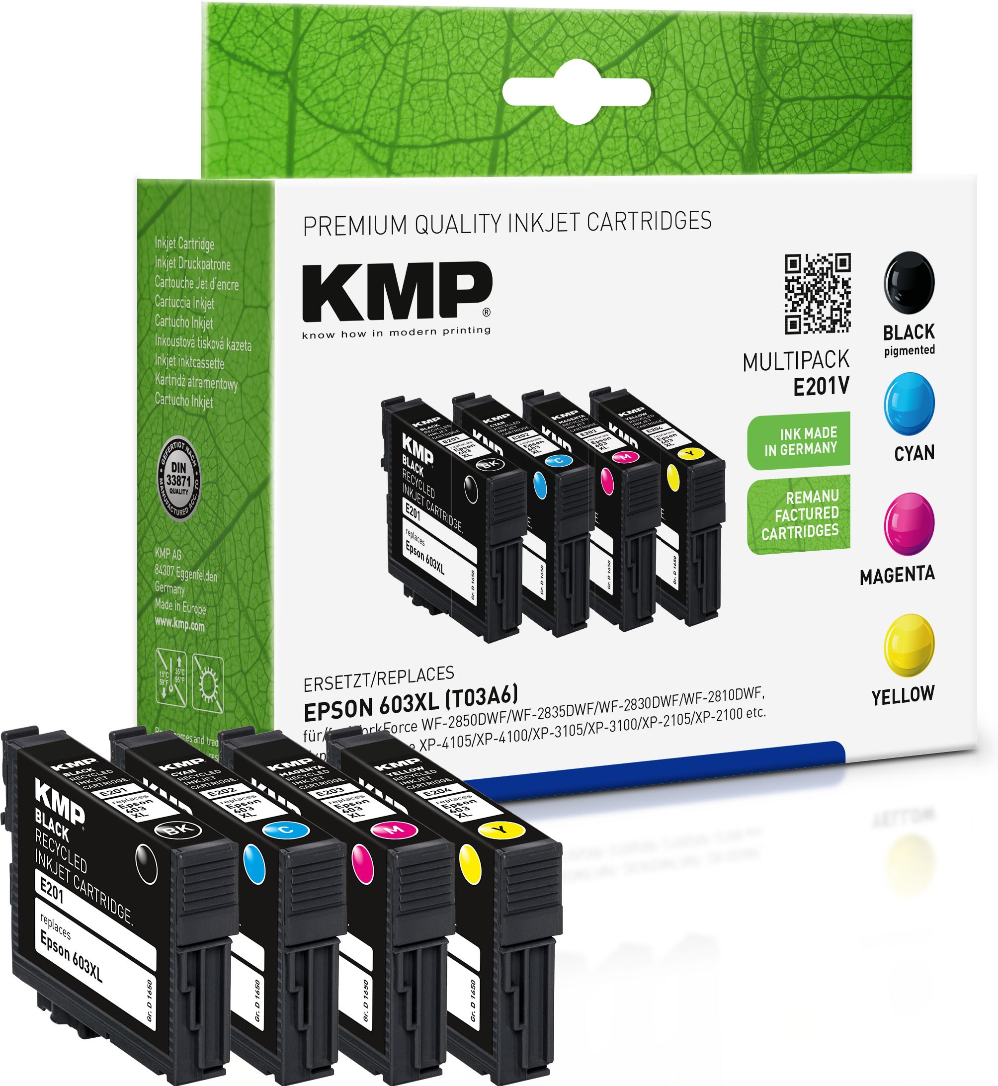 KMP MULTIPACK E201V ink cartridge 4 pc(s) Compatible Black, Cyan, Magenta, Yellow