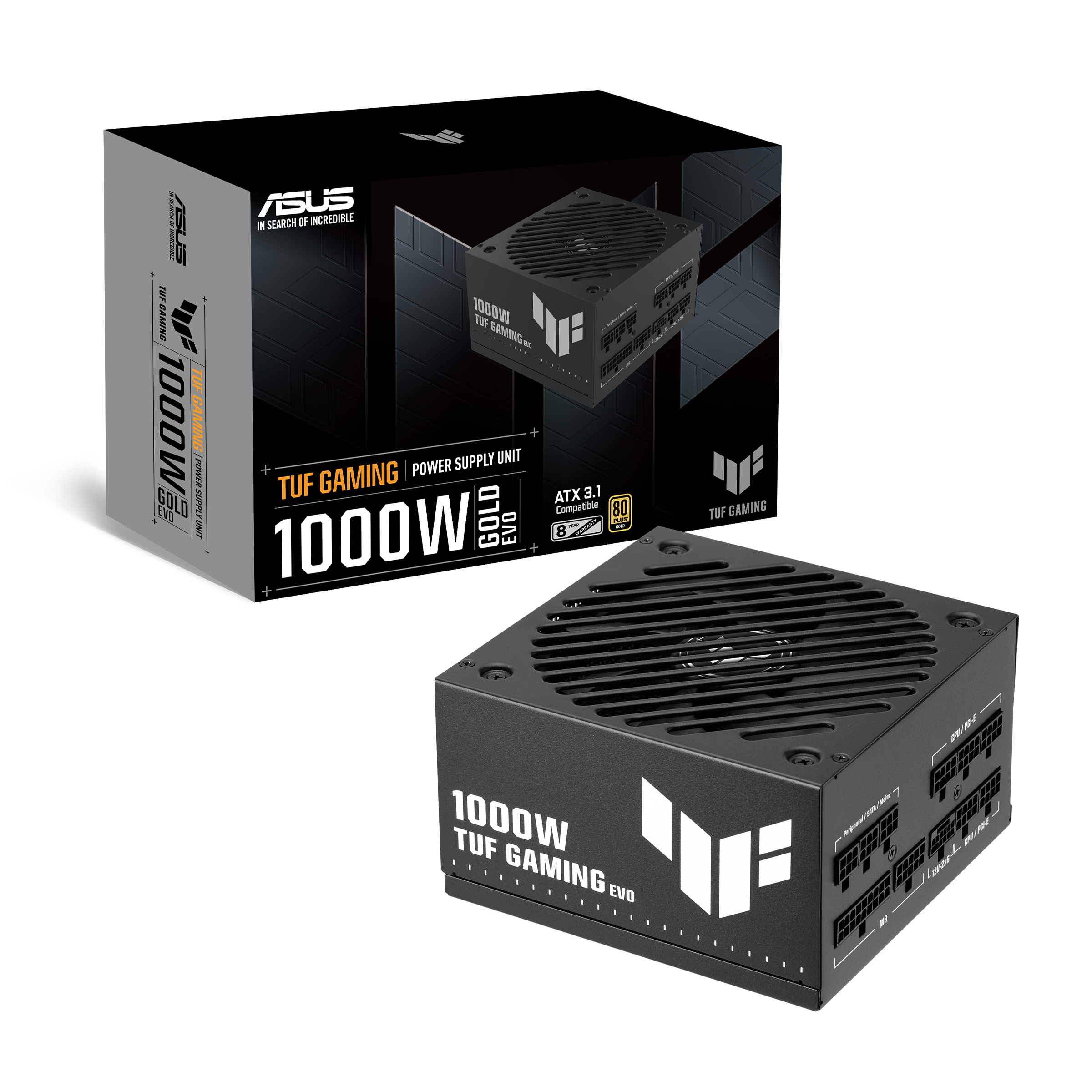 ASUS TUF Gaming 1000W Gold EVO unidad de fuente de alimentaci�n 20+4 pin ATX ATX Negro