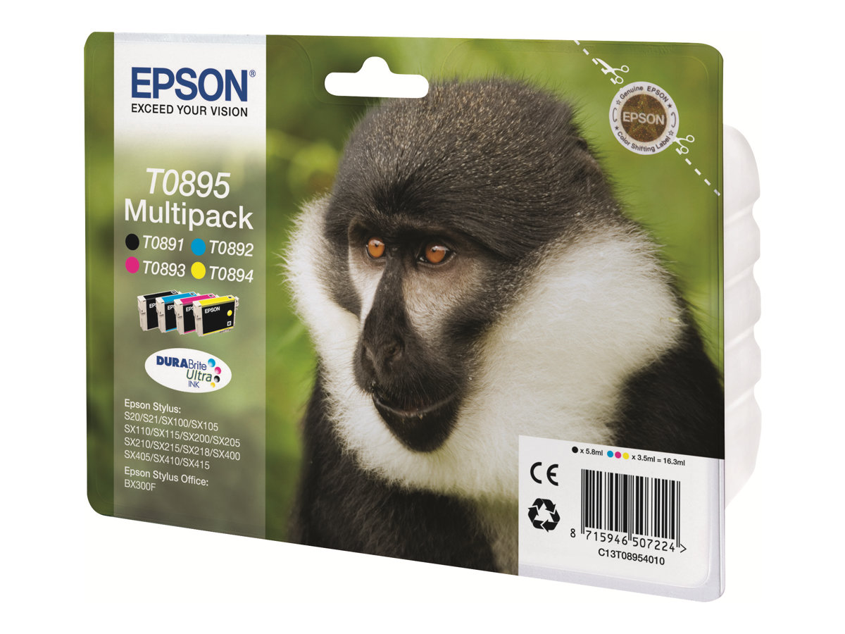 Epson Monkey Multipack 4-colours T0895 DURABrite Ultra Ink