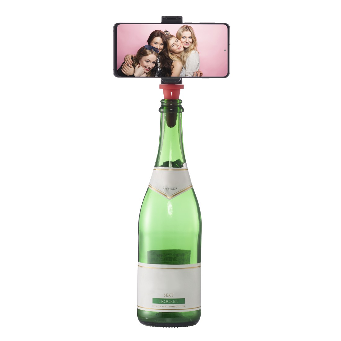Hama Bottle Pod Fun Supporto passivo Telefono cellulare/smartphone Nero, Rosso
