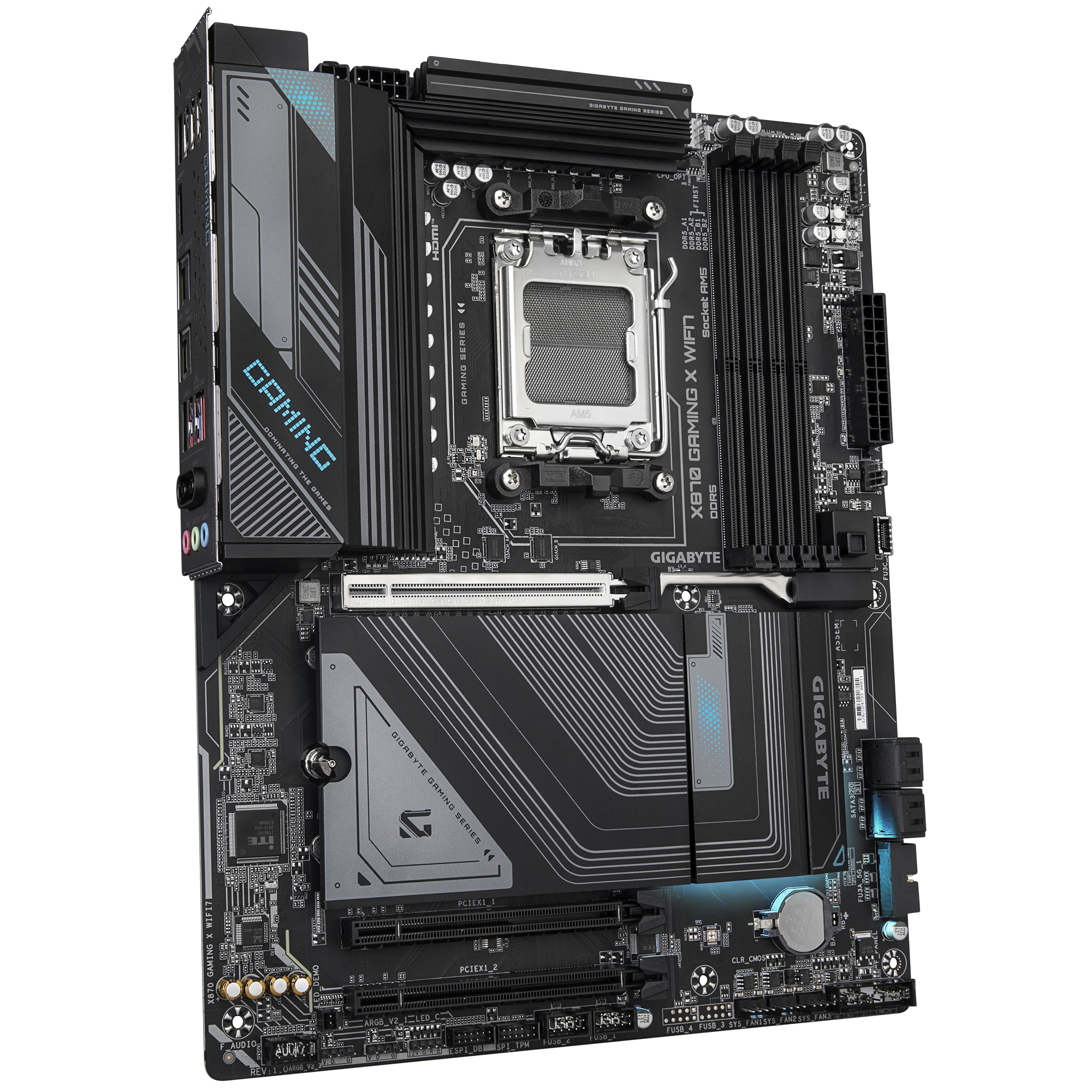 Gigabyte X870 GAMING X WIFI7 - Motherboard - ATX - Socket AM5 - AMD X870 Chipsatz - USB-C 3.2 Gen 2x2, USB4, USB 3.2 Gen 1, USB 3.2 Gen 2 - 2.5 Gigabit LAN, Bluetooth, Wi-Fi - Onboard-Grafik (CPU erforderlich)
