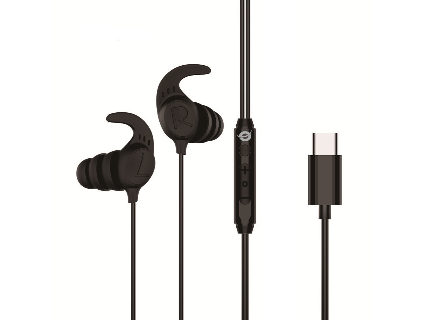 Conceptronic Headset In-Ear USB-C/Mikro/Ergono./+ sw - Kopfh�rer - 20 KHz