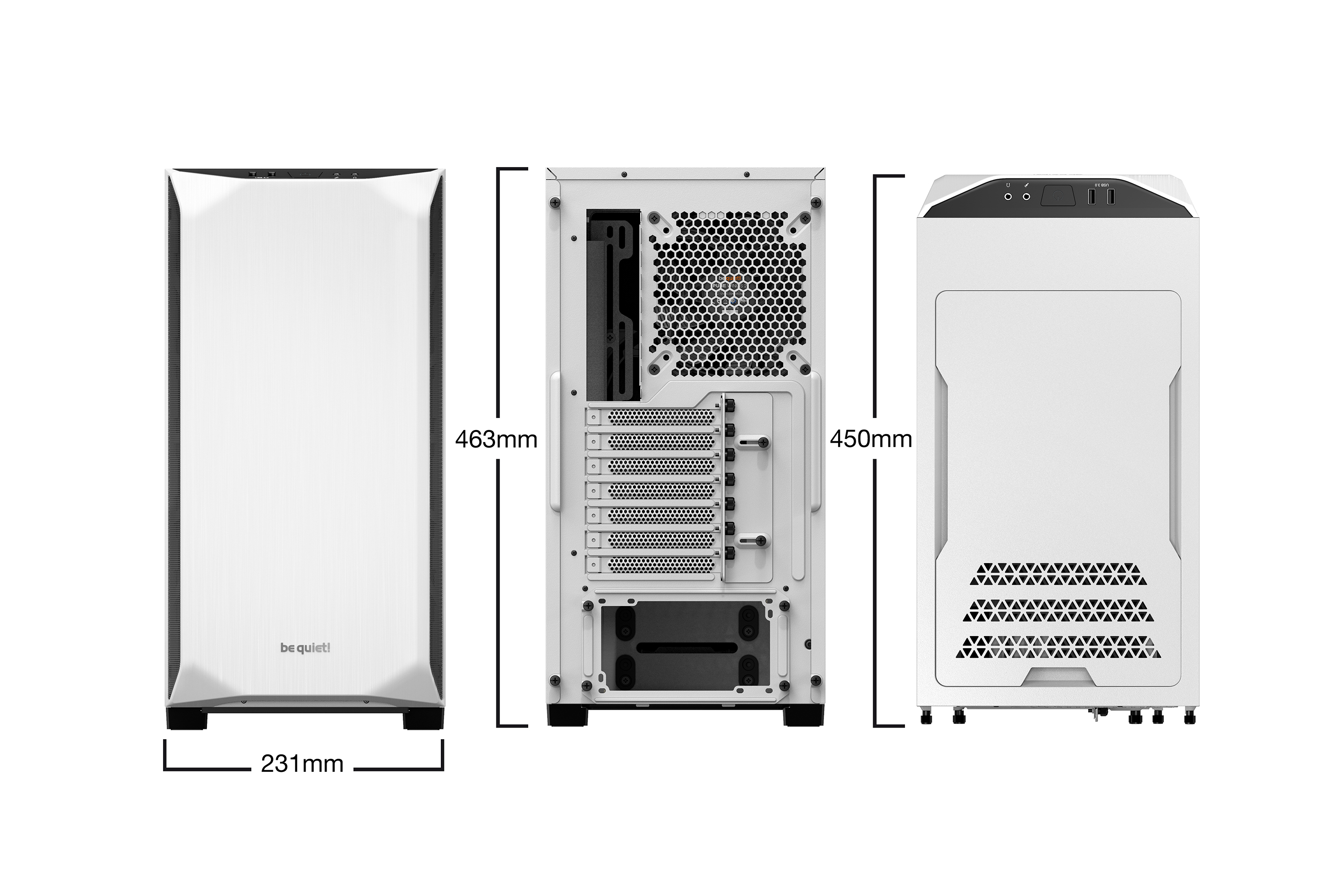 be quiet! BG035 carcasa de ordenador Midi Tower Blanco