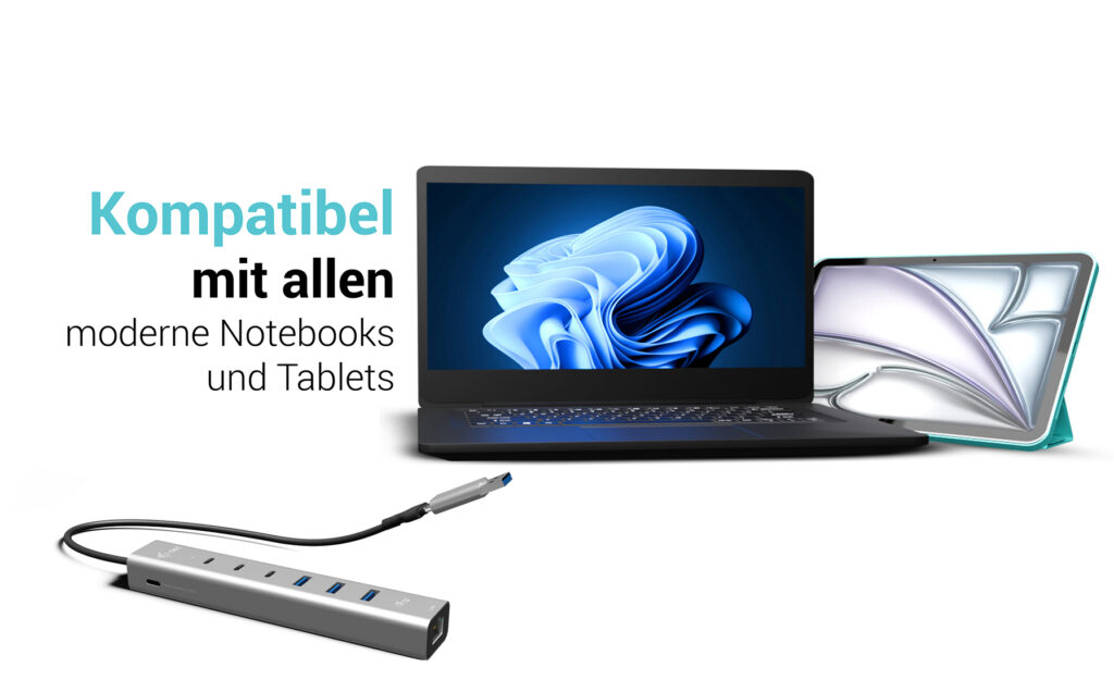 i-tec USB-C/USB-A Metal HUB 6 port (3x USB-C, 3x USB-A), LAN, Power Delivery 85W