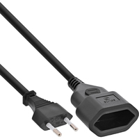 InLine 16681S power cable Black 1 m CEE7/16