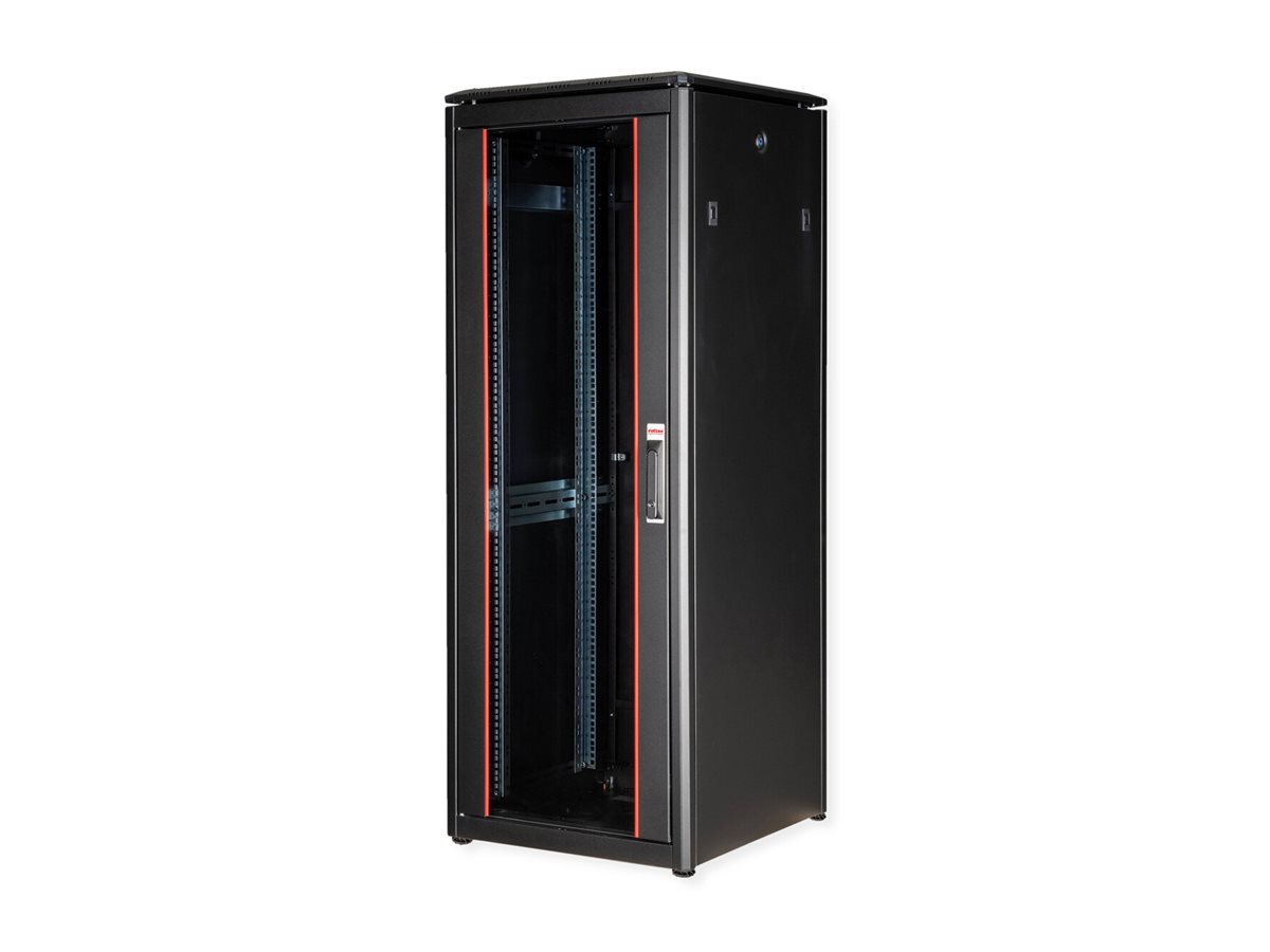 ROLINE Pro - Schrank Netzwerkschrank - RAL 9005, Jet Black - 32U - 48.3 cm (19)