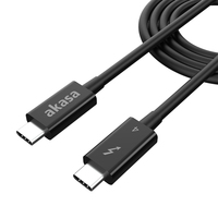 Akasa Thunderbolt 4 Type-C to Cable 8Ka60Hz dual 4K 40Gbps 100W PD Intel - Kabel - Digital/Daten