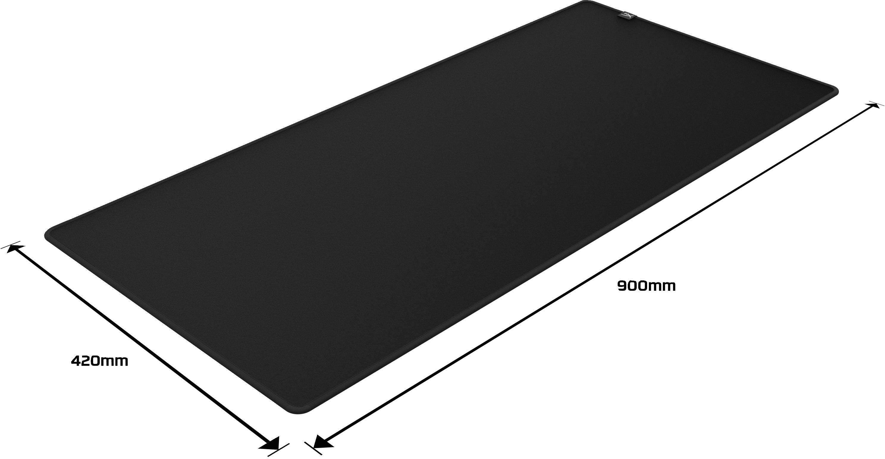 HP HyperX Pulsefire Mat Gaming-Mauspad Stoff (XL) - Schwarz - Monochromatisch - Tuch - Gummi - Gaming-Mauspad