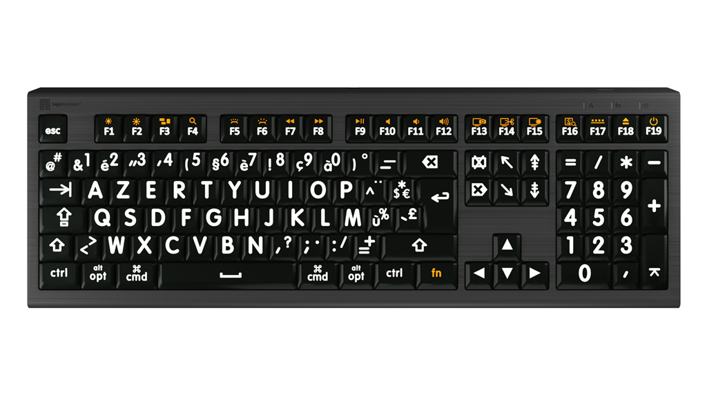Logickeyboard LKB-LPWB-A2M-FR tastiera USB AZERTY Francese Nero