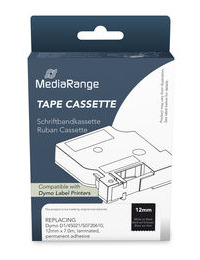MediaRange MRDY45021 ruban d�tiquette Blanc sur noir D1
