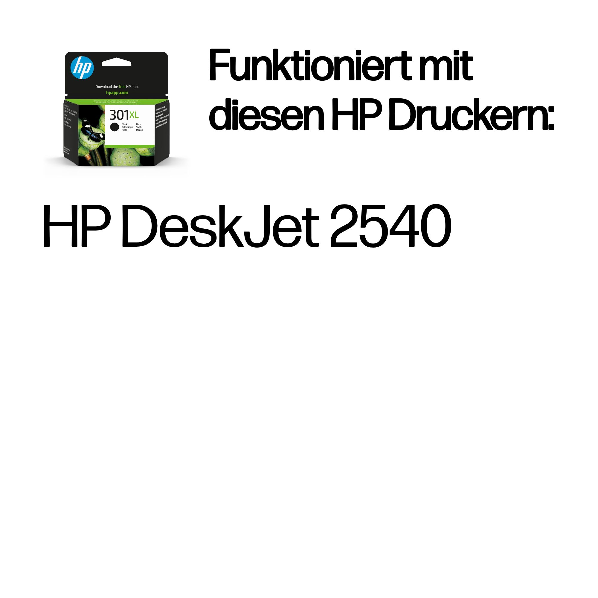 HP 301XL - 8 ml - Hohe Ergiebigkeit - Schwarz