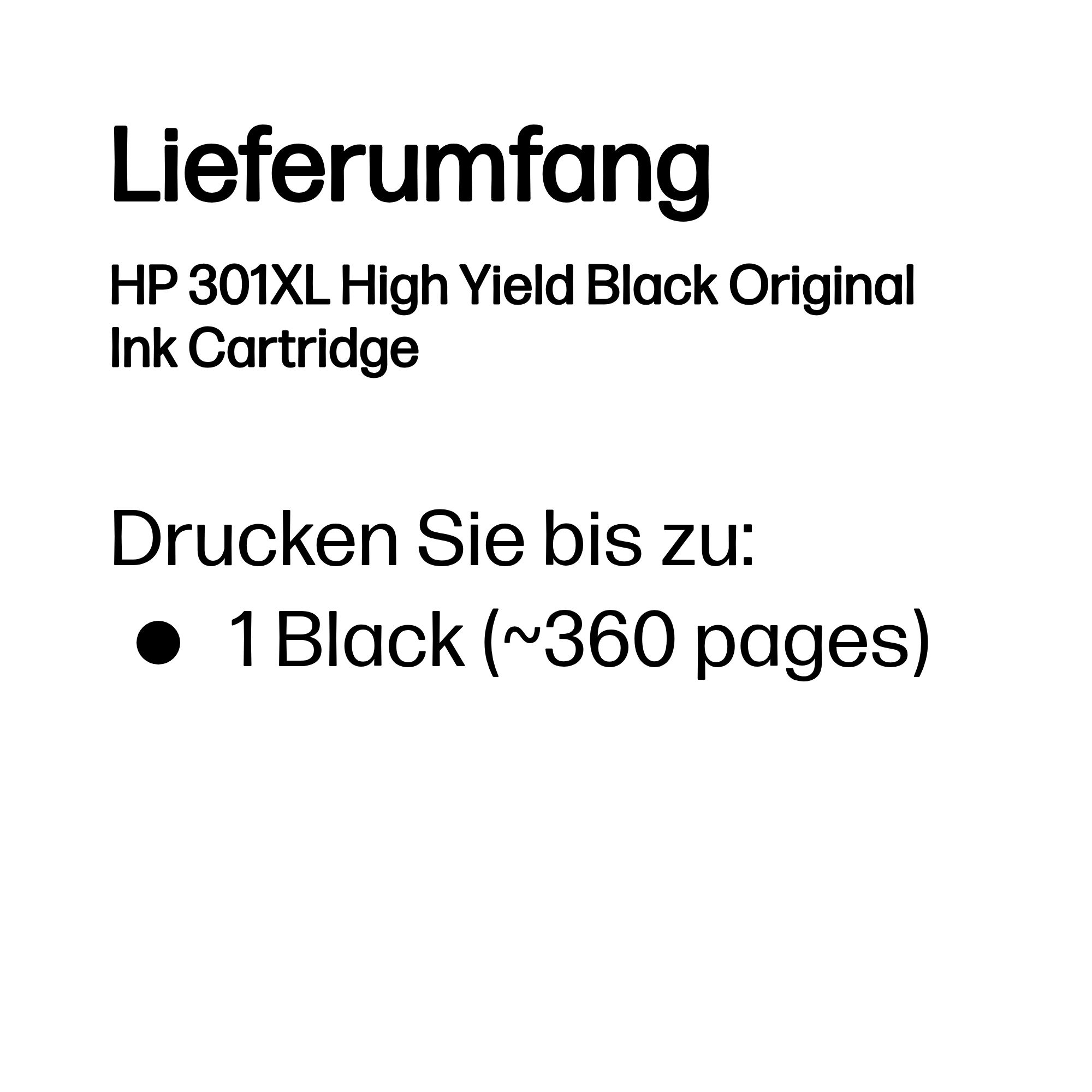 HP 301XL - 8 ml - Hohe Ergiebigkeit - Schwarz