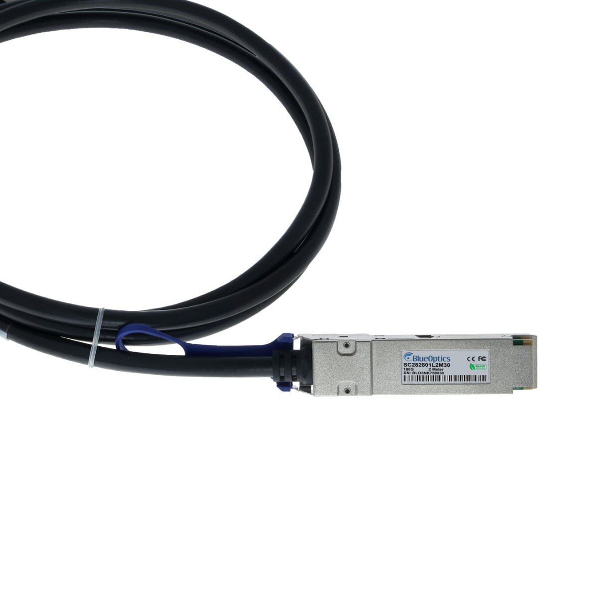 BlueOptics NVIDIA CAB-Q-Q-100GbE-3M BlueLAN SC282801L3M26 QSFP28 Direct Attach Kabel, 100GBASE-CR4, 26AWG, 3 Meter