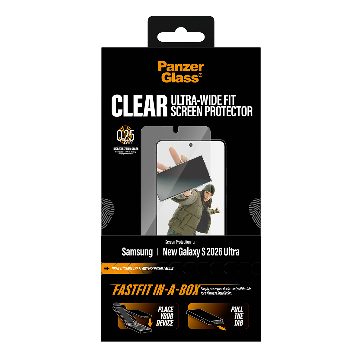 PanzerGlass Screen Protector Samsung Galaxy S 2026 Ultra Ultra-Wide Fit W. Fastfit