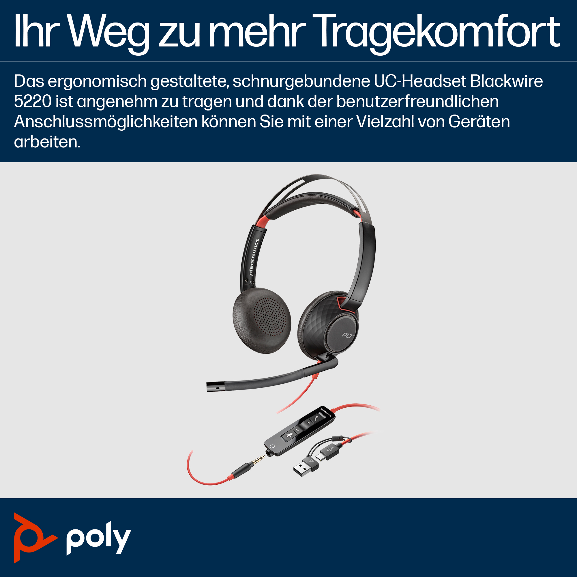 Poly HP Poly Blackwire 5220 - Blackwire 5200 series
