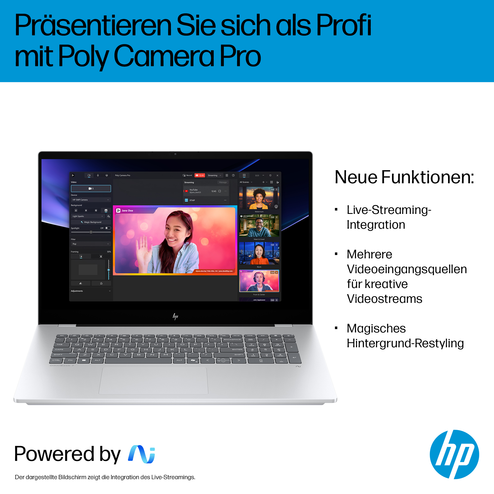 HP OmniBook 7 17-dc0075ng Intel Core Ultra�7 258V Next Gen AI Notebook 17 - Notebook - Core Ultra 7