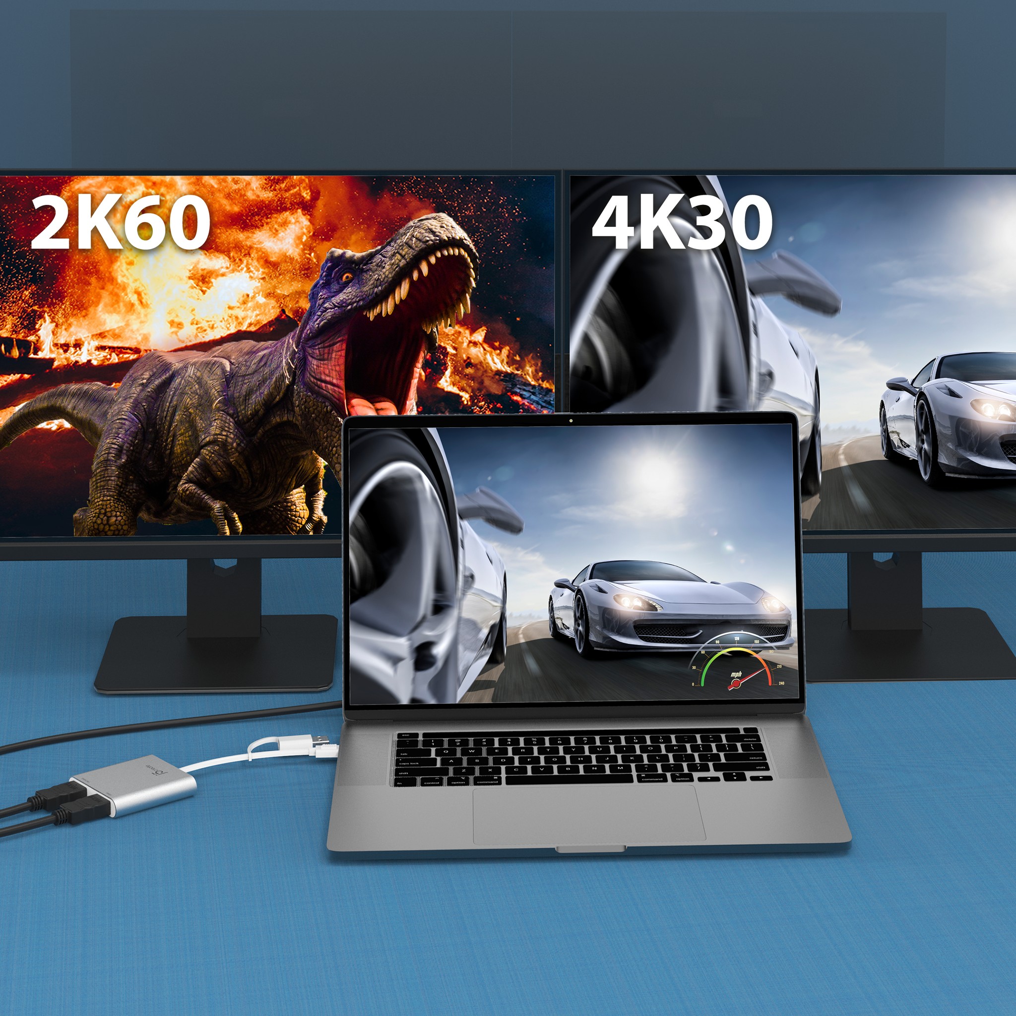 j5create JCA365-N Adattatore multi-monitor da USB-C� a Dual HDMI
