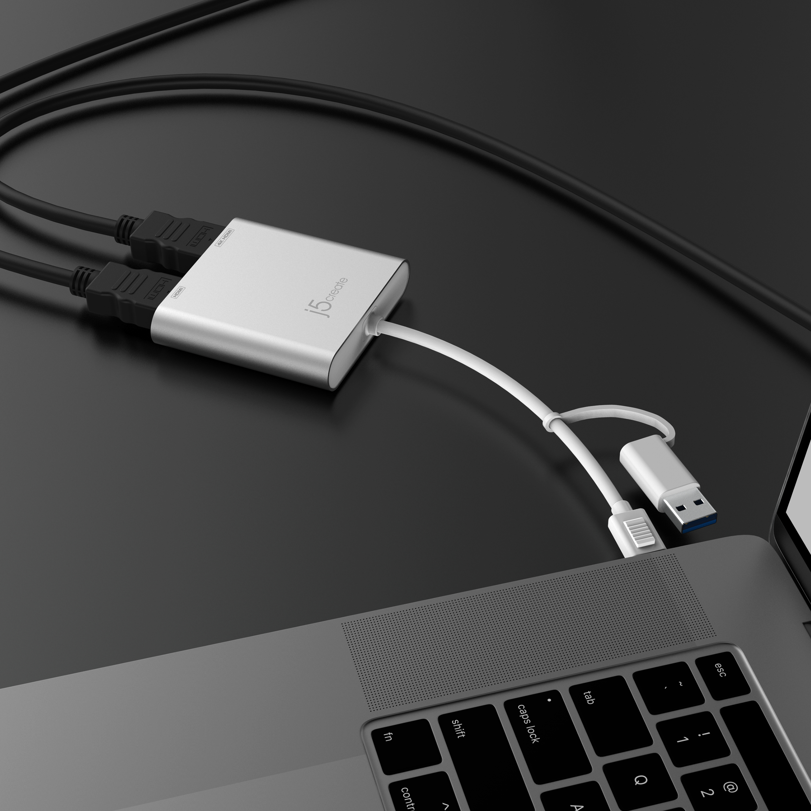 j5create JCA365-N Adattatore multi-monitor da USB-C� a Dual HDMI