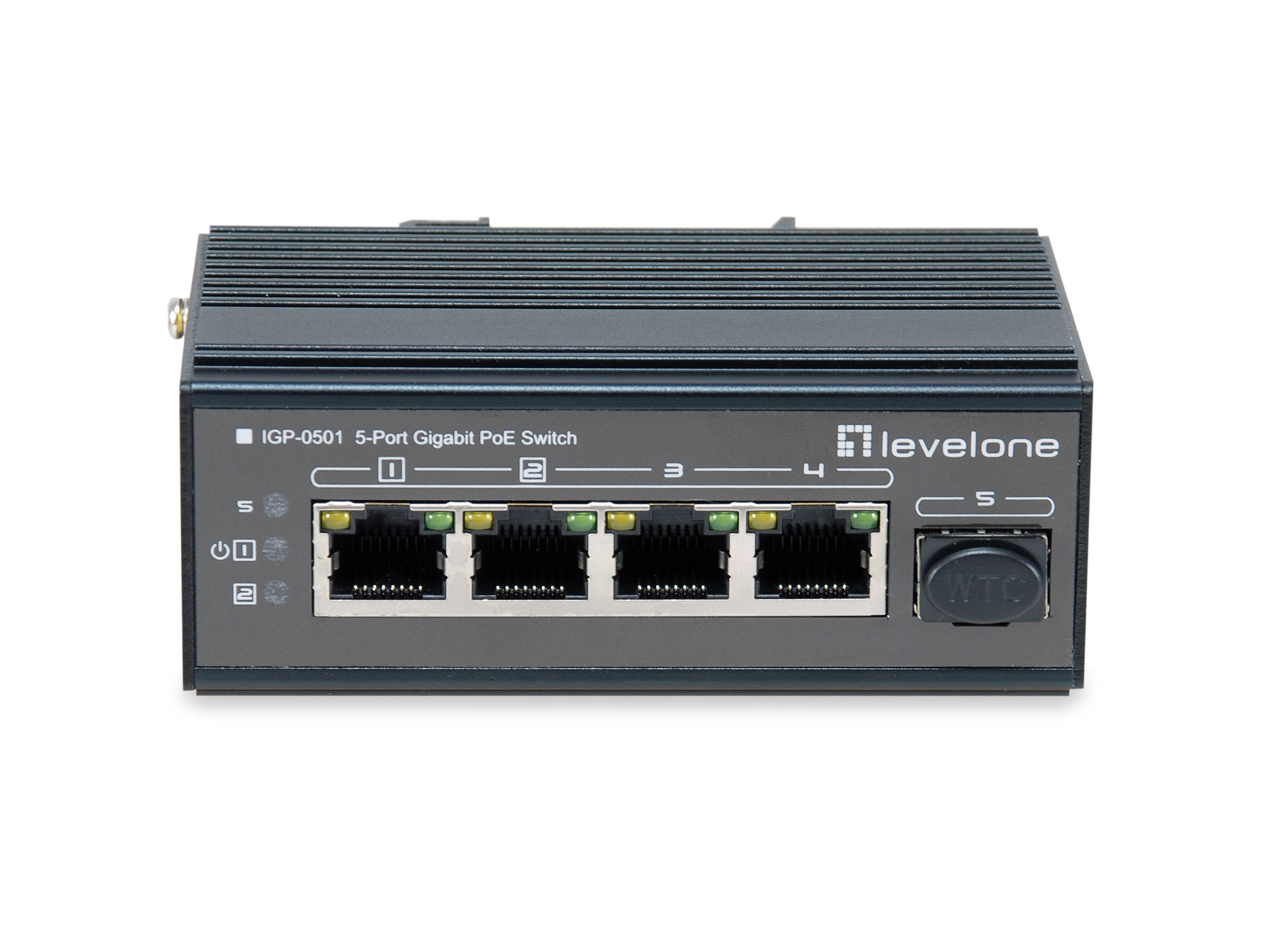 LevelOne IGP-0501 commutateur rseau Gigabit Ethernet (10/100/1000) Connexion Ethernet, supportant lalimentation via ce port (PoE) Noir