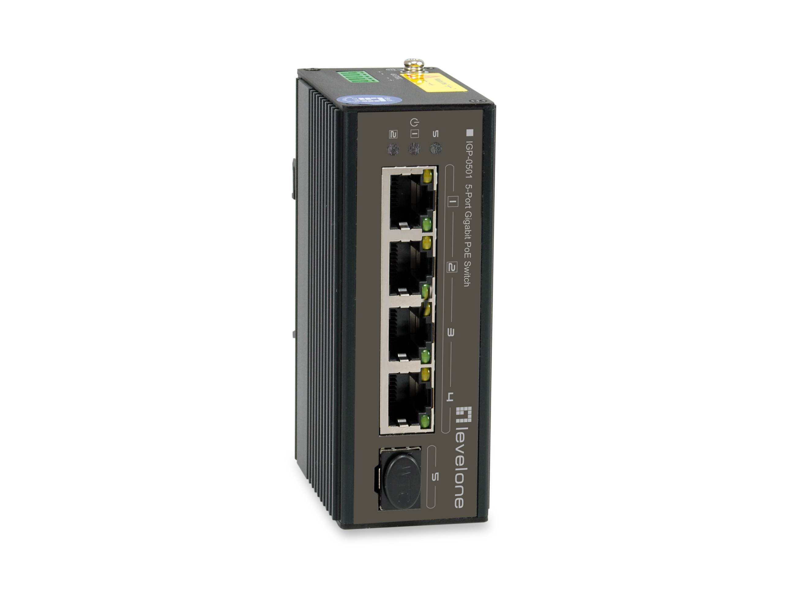 LevelOne IGP-0501 commutateur rseau Gigabit Ethernet (10/100/1000) Connexion Ethernet, supportant lalimentation via ce port (PoE) Noir