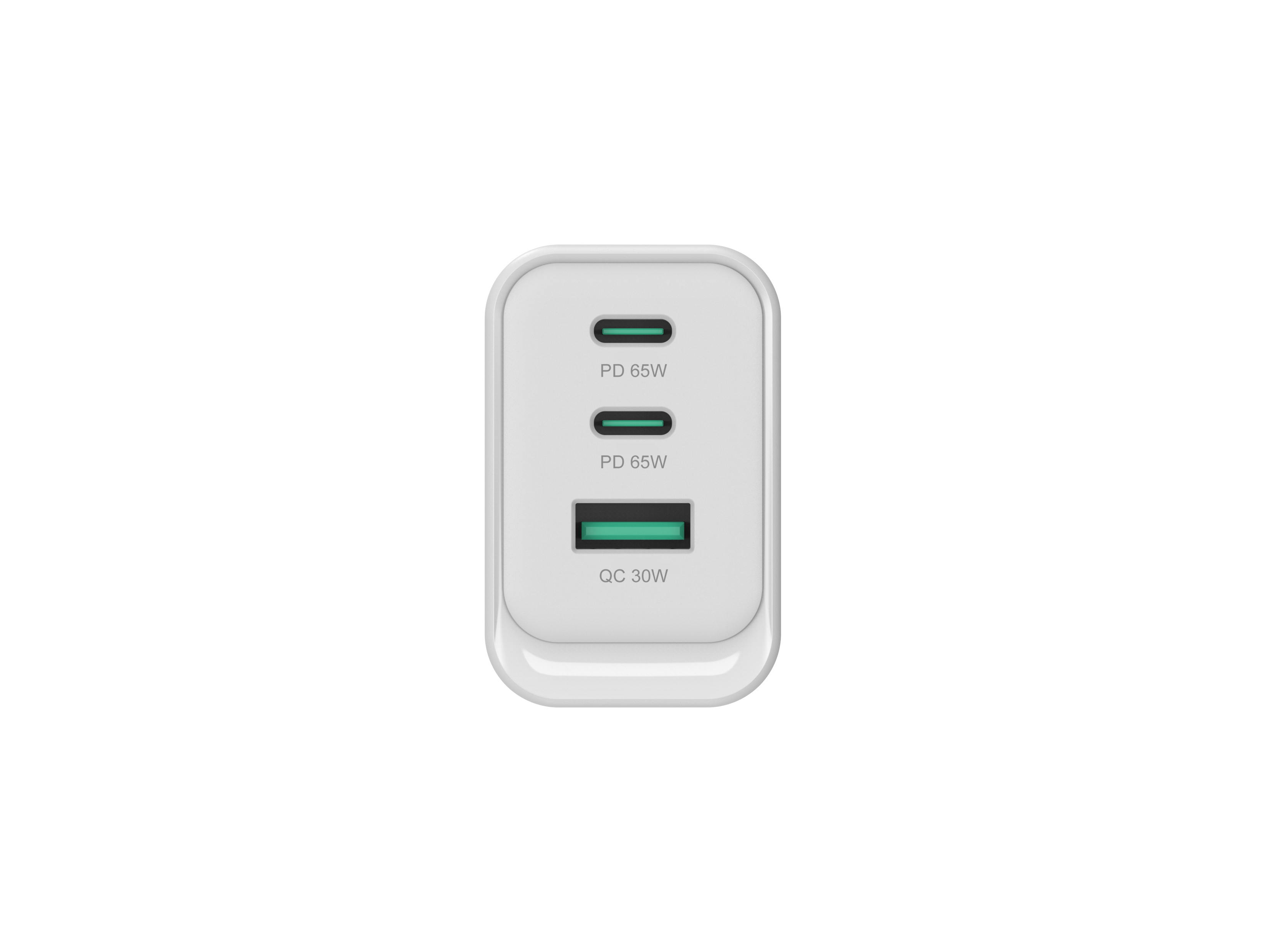 Conceptronic ALTHEA21W65 3-Port 65W GaN USB PD Charger, USB-C x 2, USB-A x 1, QC 3.0, PPS, PD 3.0