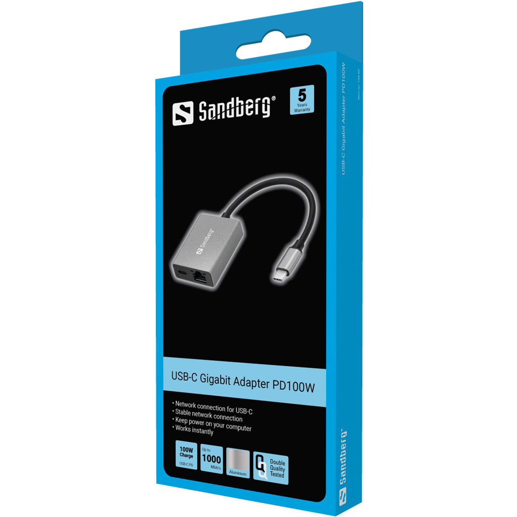 SANDBERG Netzwerkadapter - USB-C - Gigabit