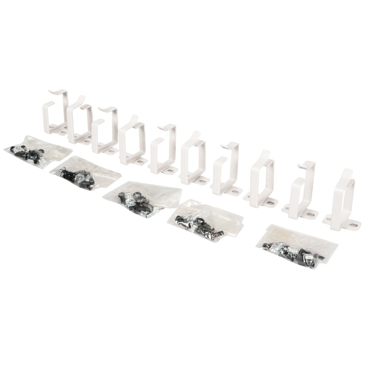ROLINE Kabelverwaltungsklammer - 44 x 60 mm - RAL 7035, Hellgrau (Packung mit 10 St�ck)
