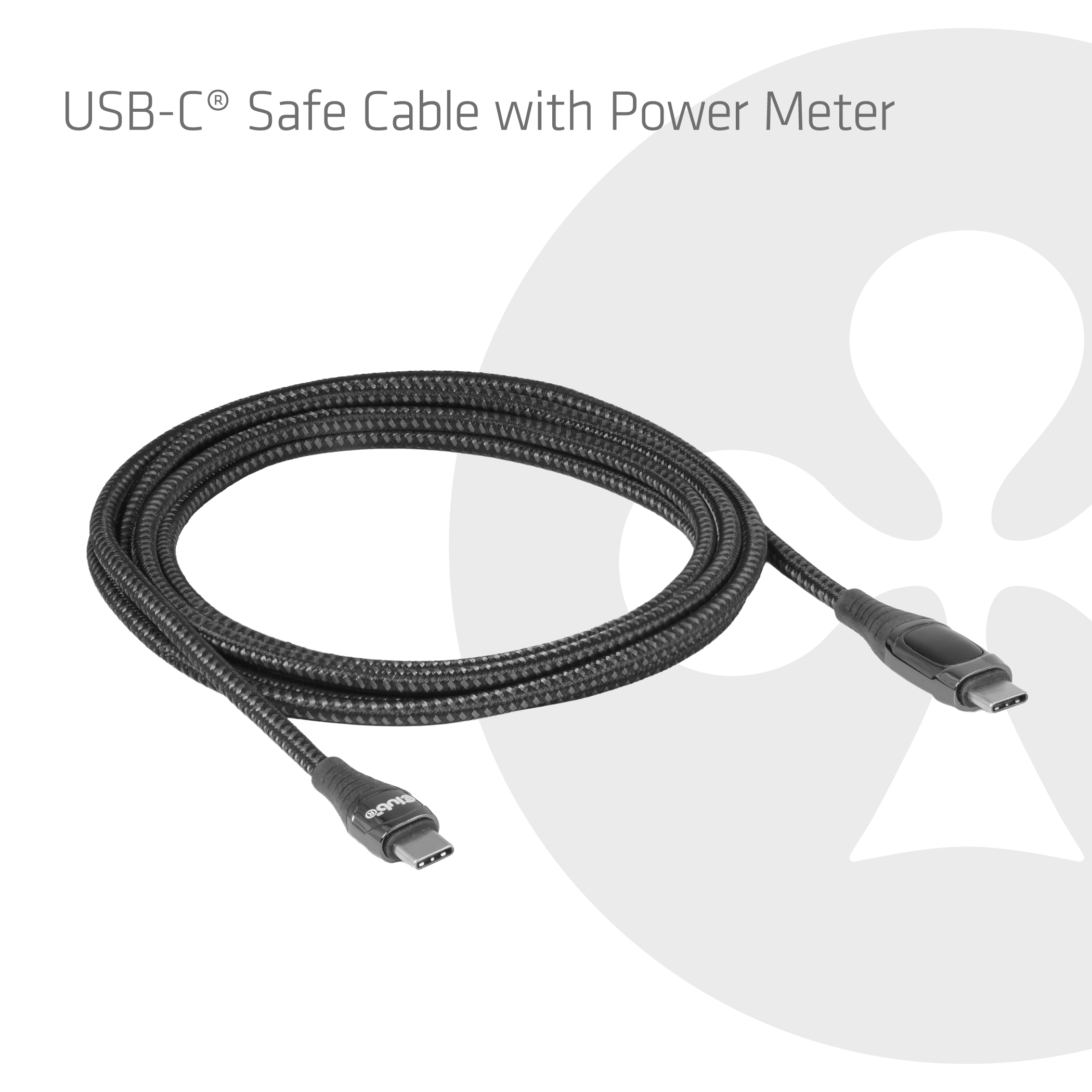 CLUB3D USB-C� Safe Cable with Power Meter 240W No Data 2m/6.56ft