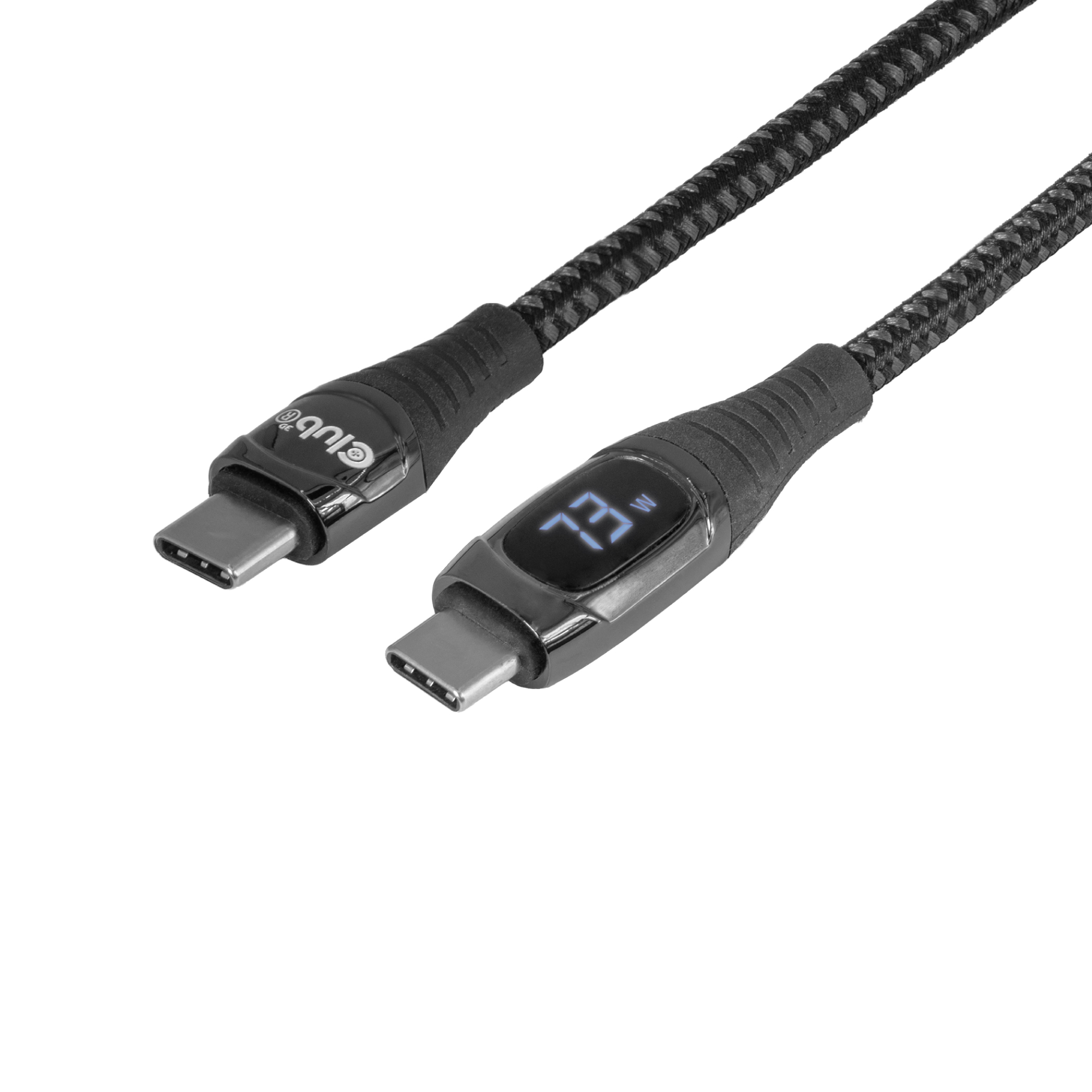 CLUB3D USB-C� Safe Cable with Power Meter 240W No Data 2m/6.56ft