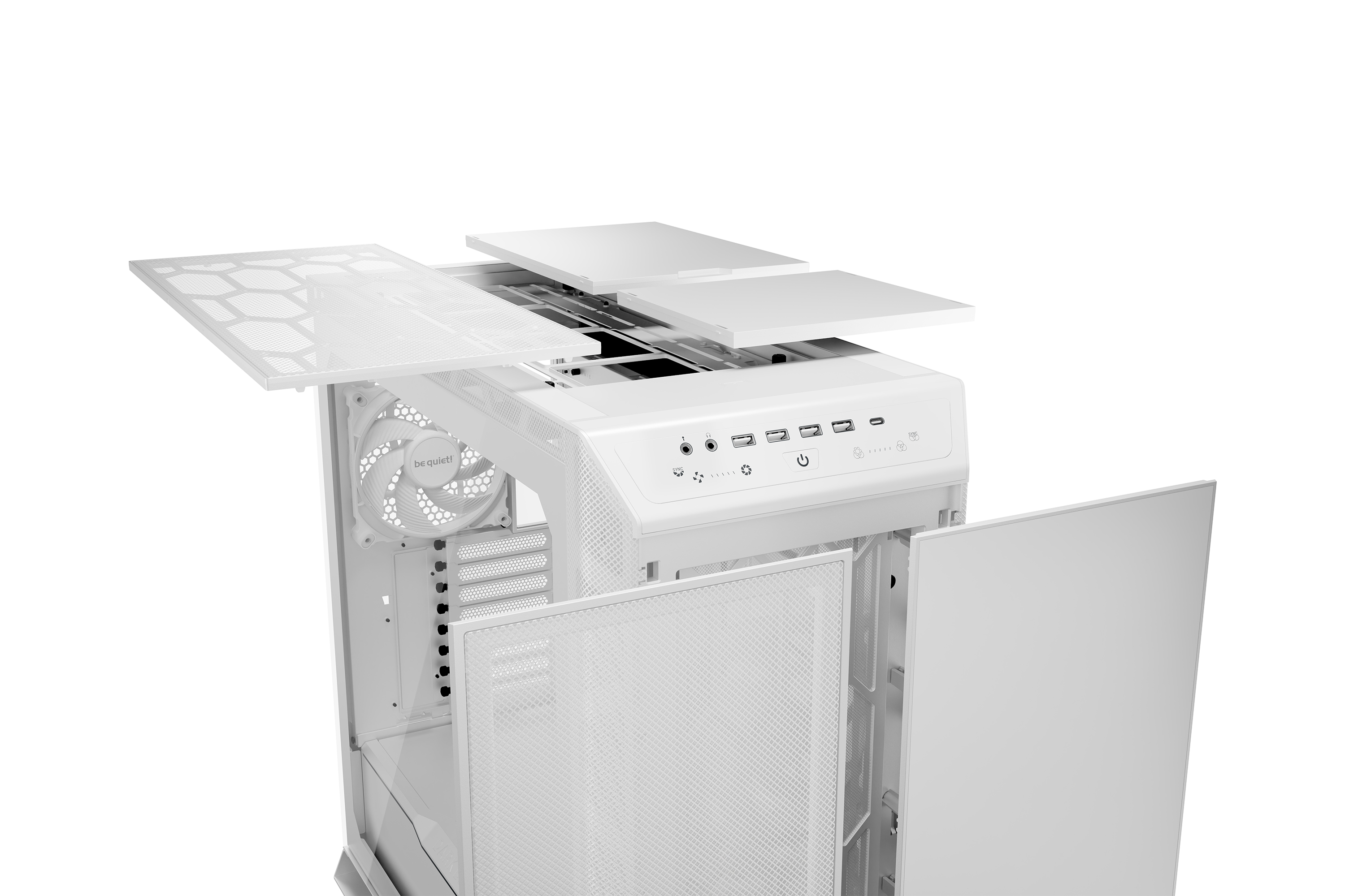 Be Quiet! Dark Base Pro 901 White 603 x 254 569 IO-panel 1x USB 3.2 Gen. 2 Type C 4x - Lfter