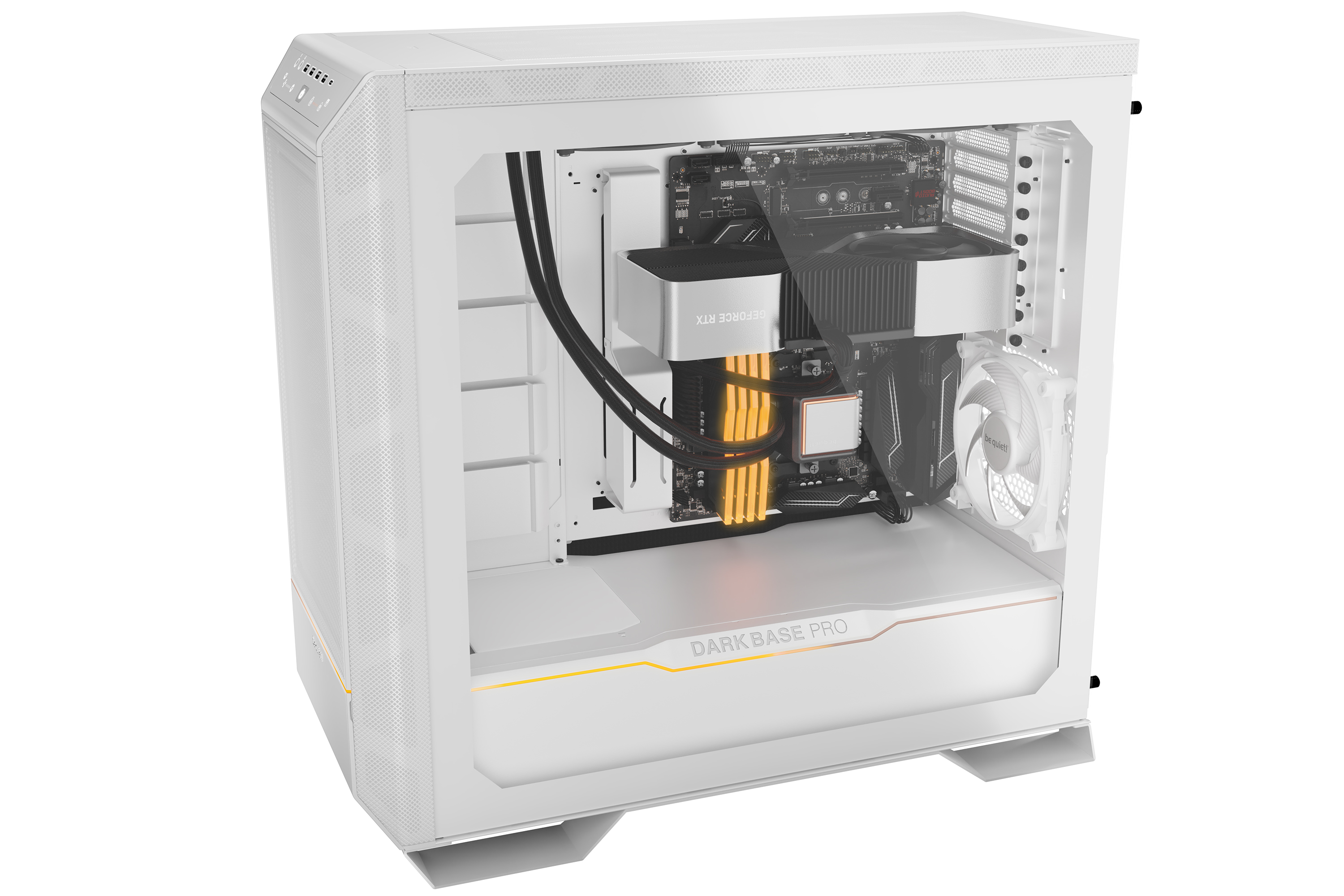 Be Quiet! Dark Base Pro 901 White 603 x 254 569 IO-panel 1x USB 3.2 Gen. 2 Type C 4x - Lfter