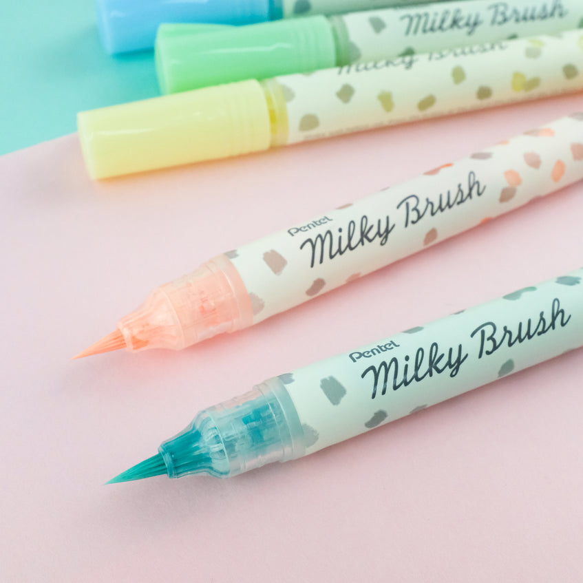 Pentel Pinselstift Milky Brush Blau