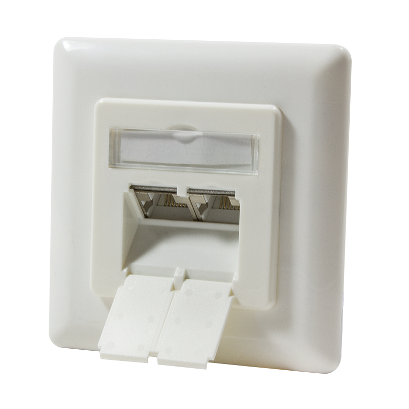 LogiLink NP0023 presa energia RJ-45 Metallico, Bianco