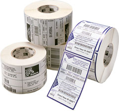 Zebra Z-Select 2000T - Matt - permanenter Acrylklebstoff - 6,3 mil - wei� - 25.4 x 63.5 mm 41440 Etikett(en) (8 Rolle(n)