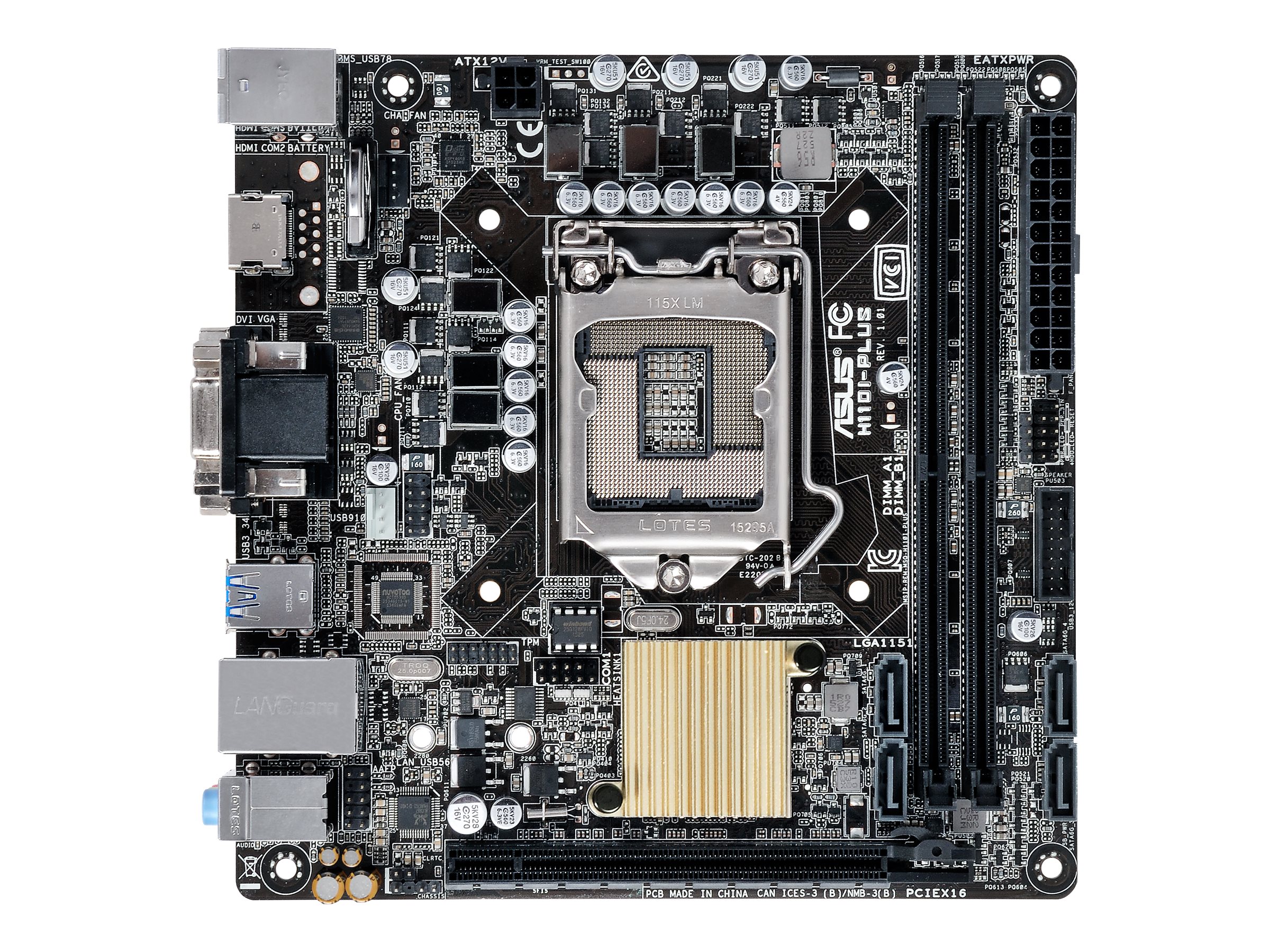 ASUS H110I-PLUS - Motherboard - Mini-ITX - LGA1151 Socket - H110 - USB 3.0