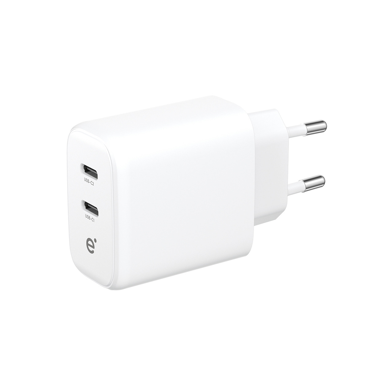 PanzerGlass empower by � essential 45W Charger incl. 2 x USB-C | EU Plug | Silver White Blanco