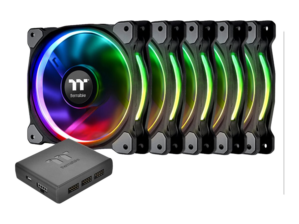 Thermaltake Riing PLUS 12 LED RGB Radiator Fan TT - Premium Edition - Gehuselfter - 120 mm (Packung mit 5)