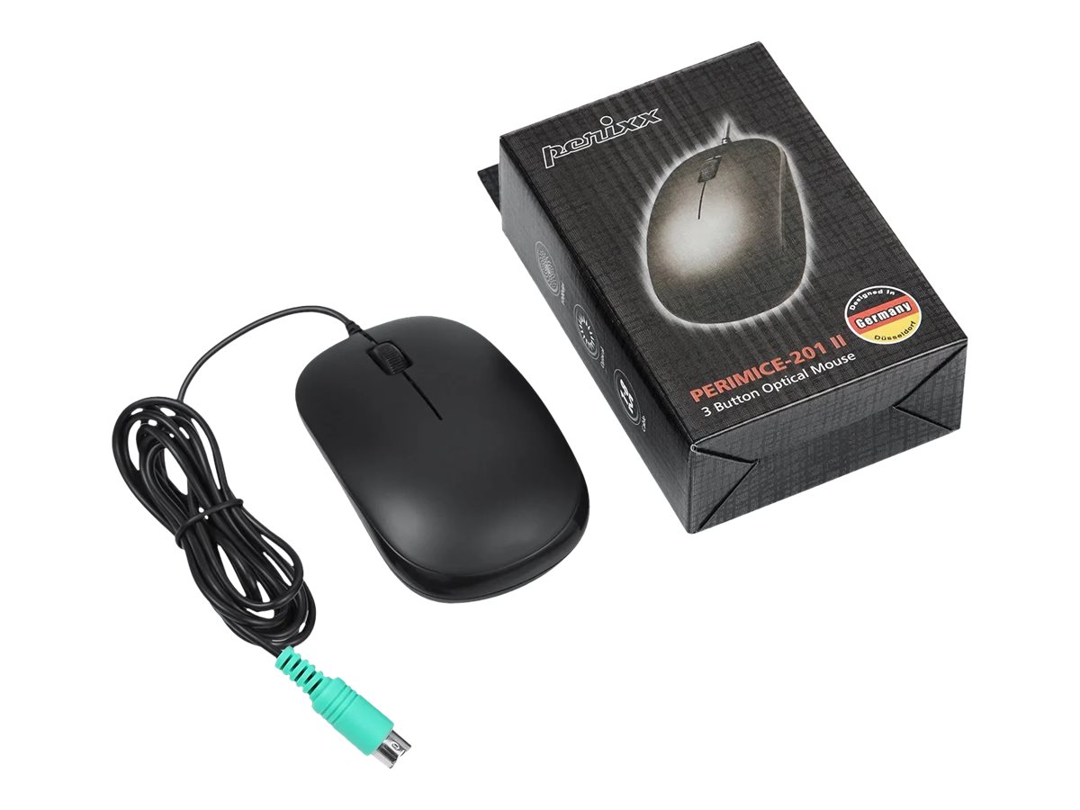 Perixx Perimice-201 mouse Ambidextrous PS/2 Optical 1000 DPI