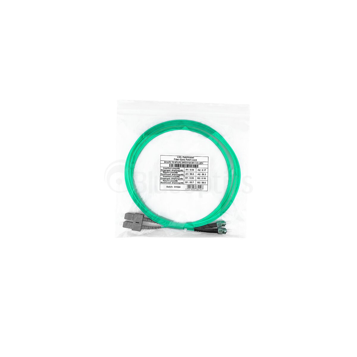 BlueOptics SFP3233EU1MK cavo a fibre ottiche 1 m SC ST OM3 Verde