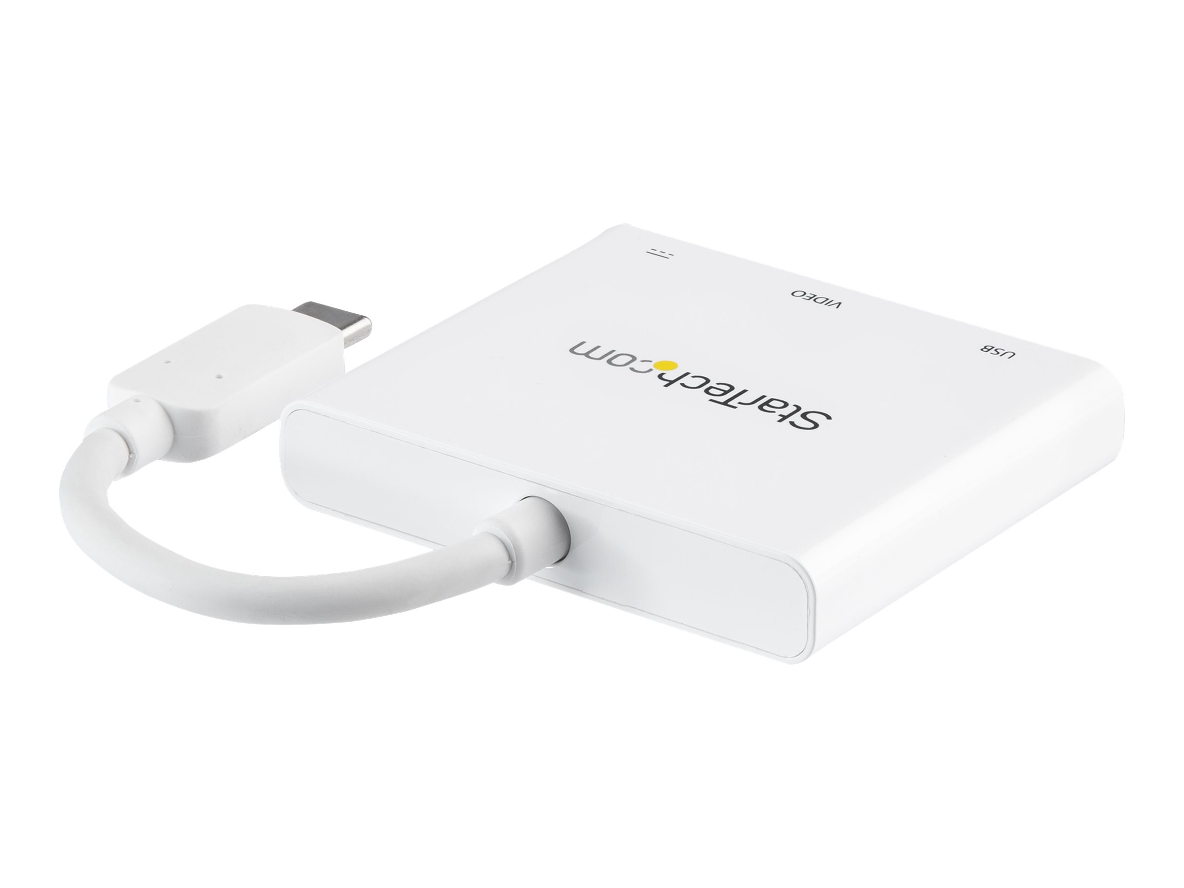 StarTech.com Adaptateur multiport USB-C vers HDMI 4K avec USB Power Delivery et port USB-A - Blanc