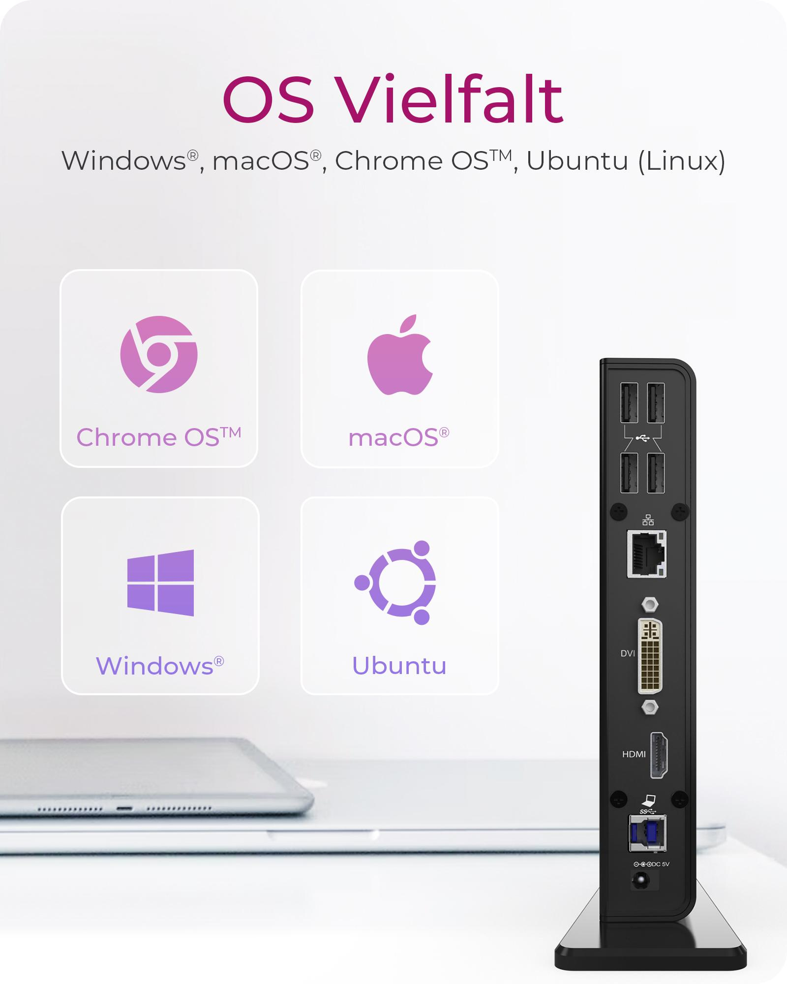 ICY BOX IB-DK2241AC Wired USB 3.2 Gen 1 (3.1 Gen 1) Type-A Black