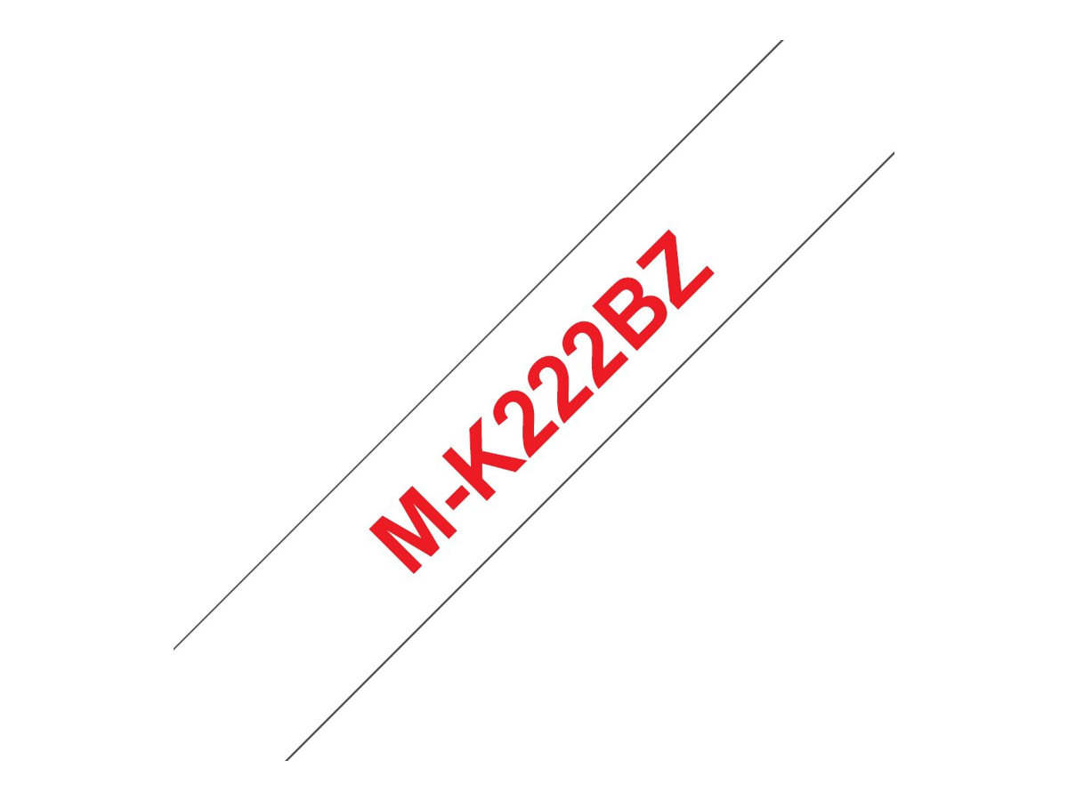 Brother M-K222BZ - Kunststoff - Rot auf Wei - Rolle (0,9 cm x 8 m)