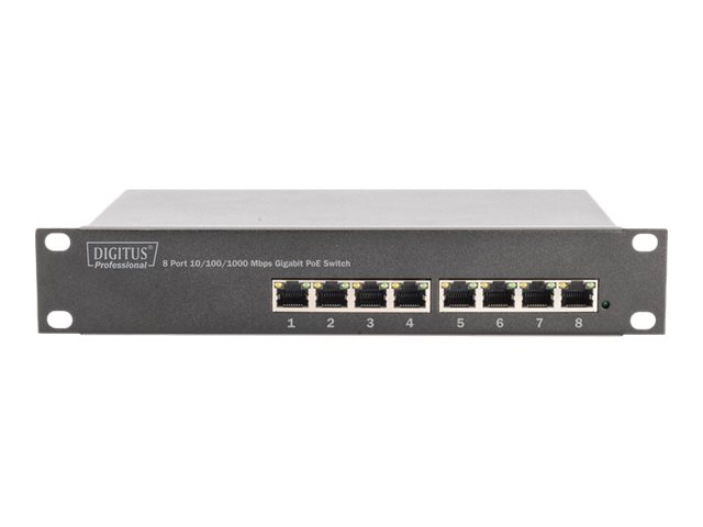 Digitus Switch Gigabit Ethernet PoE 8 porte 10
