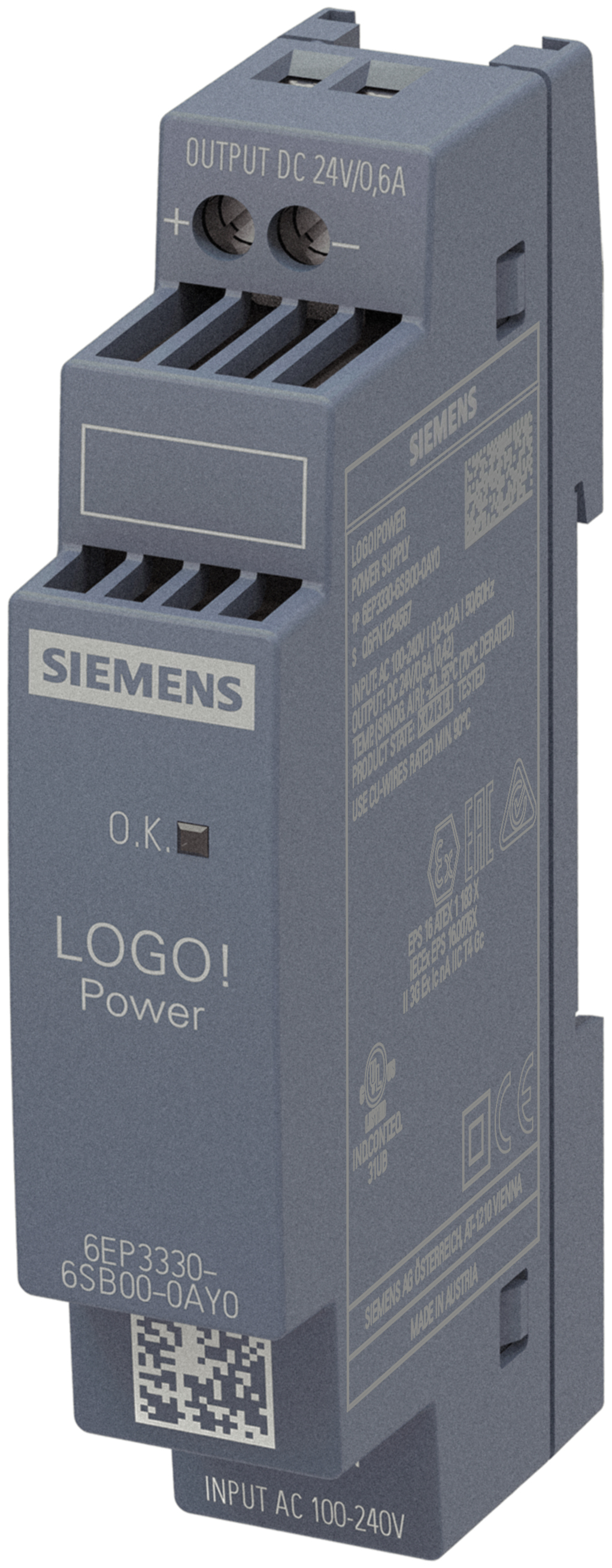 Siemens 6EP3330-6SB00-0AY0 - Innenraum - Mehrfarbig - sterreich - 100 g - 67 mm - 36 mm