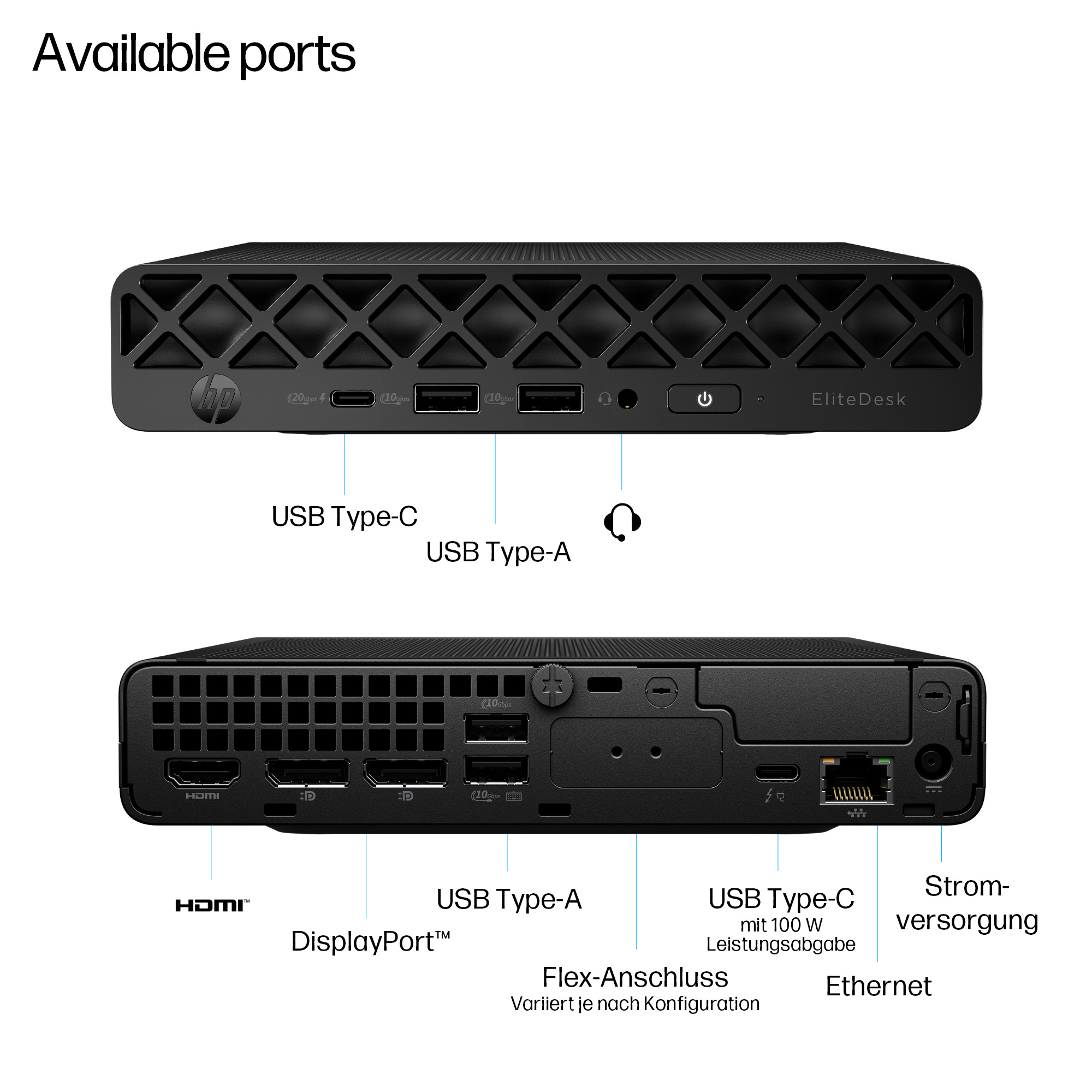 HP EliteDesk 8 Mini G1i Intel Core Ultra 5 235T - 5 - Core Ultra 5 - 16 GB