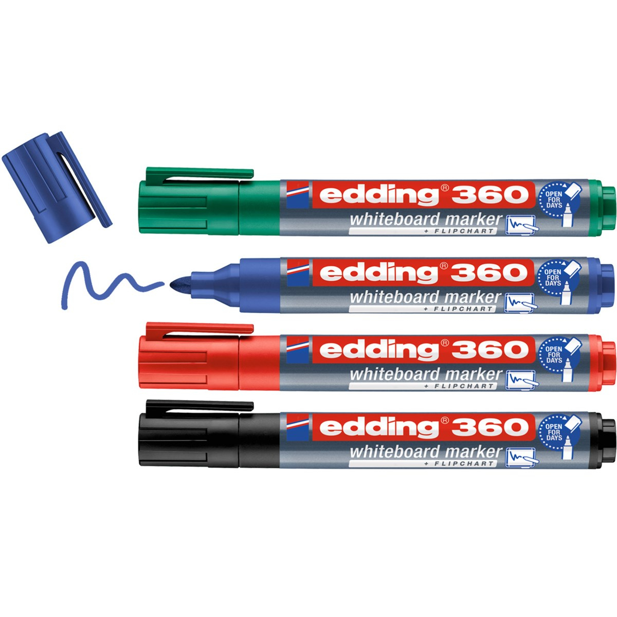 EDDING 360 Whiteboard-Marker farbsortiert 1.5 - 3.0 mm 4 St.