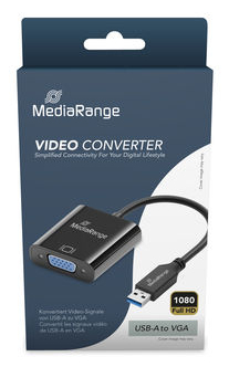 MediaRange MRCS230 c�ble vid�o et adaptateur 0,2 m USB Type-A VGA (D-Sub) Noir