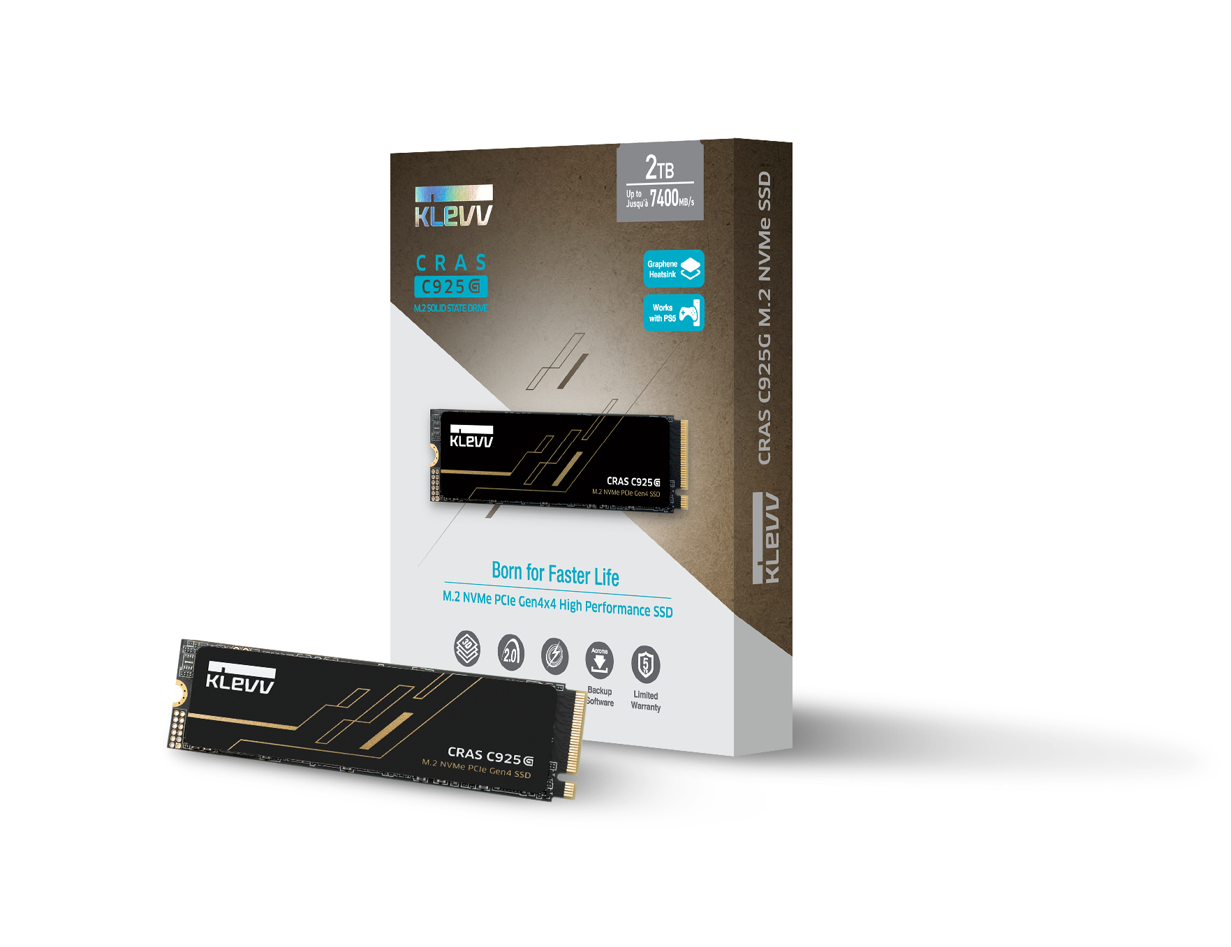 Klevv CRAS C925G 1 TB M.2 PCI Express 4.0 NVMe 3D TLC NAND